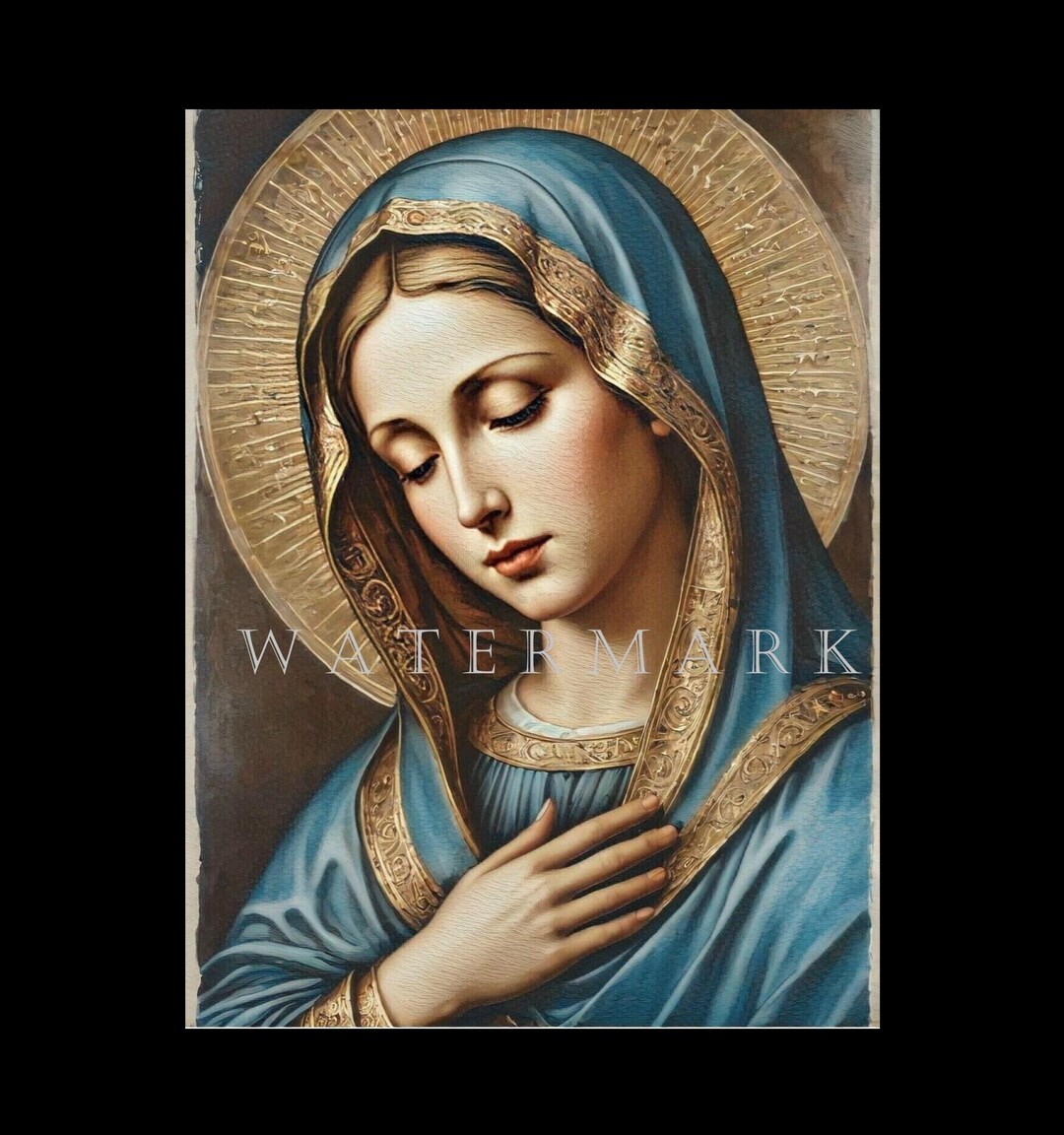 The Most Blessed Virgin Mary Custom Digital Oil Painting DIGITAL ...