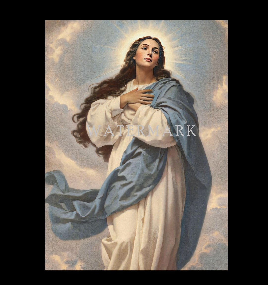 The Immaculate Conception - the Most Blessed Virgin Mary Custom Digital ...