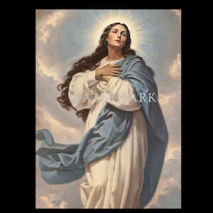The Immaculate Conception - the Most Blessed Virgin Mary Custom Digital Oil Painting DIGITAL DOWNLOAD