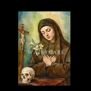 Mariana de Jesús de Paredes Pintura a Óleo Digital Personalizada DOWNLOAD DIGITAL
