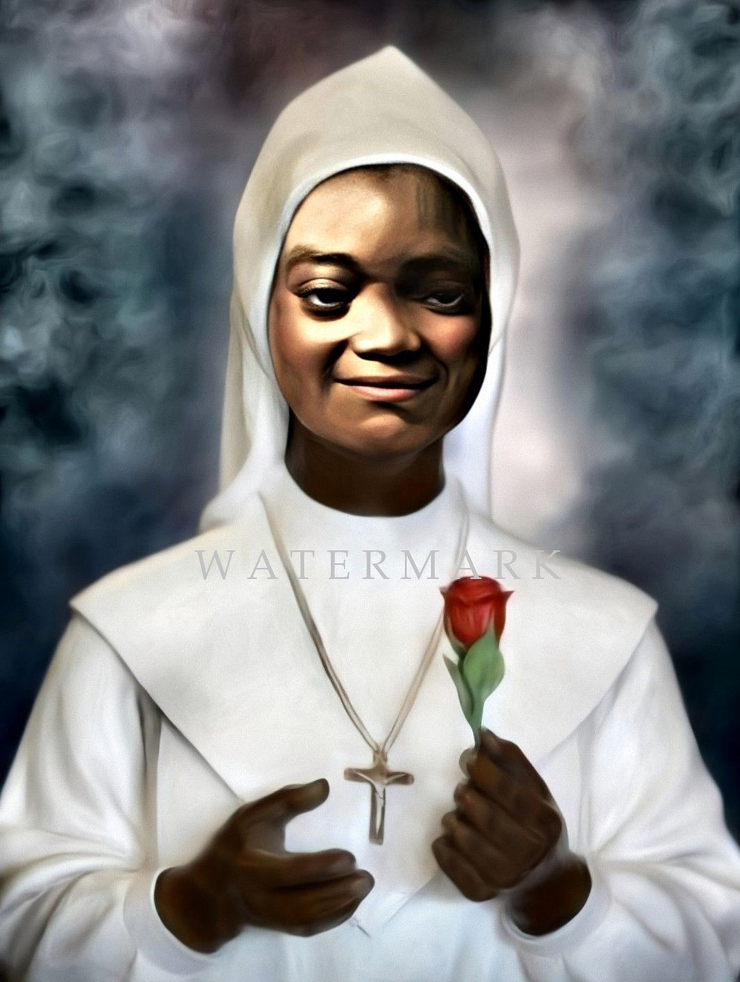 Blessed MarieClémentine Anuarite Nengapeta Custom Digital Oil Painting
