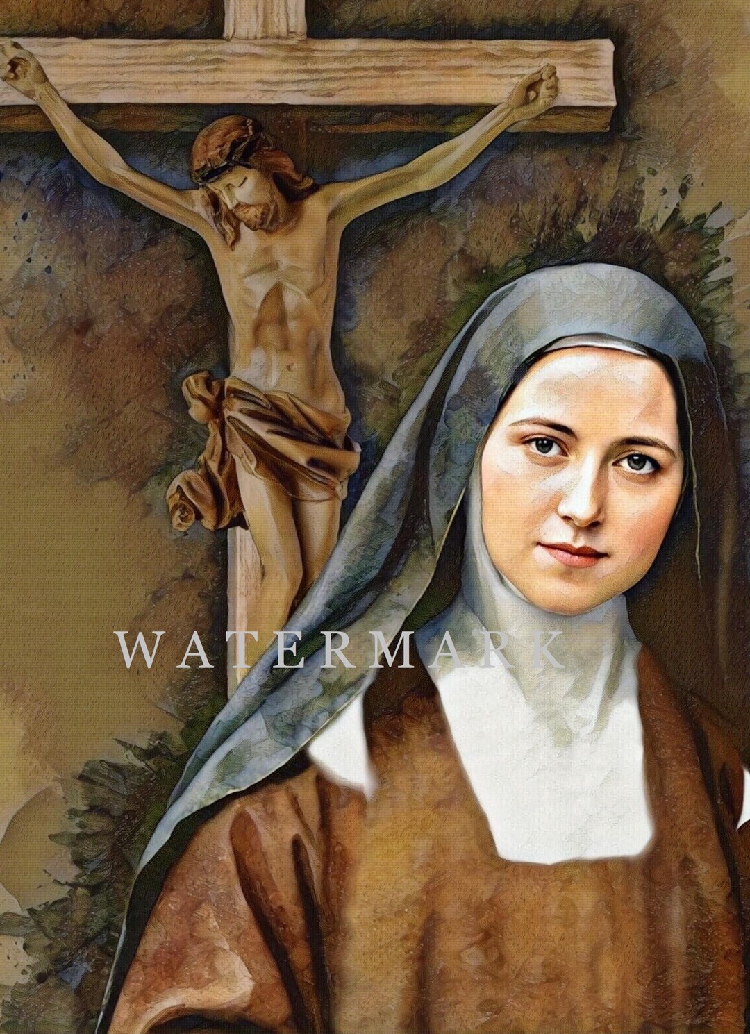 St. Therese of Lisieux the Little Flower Custom Digital Oil Painting ...