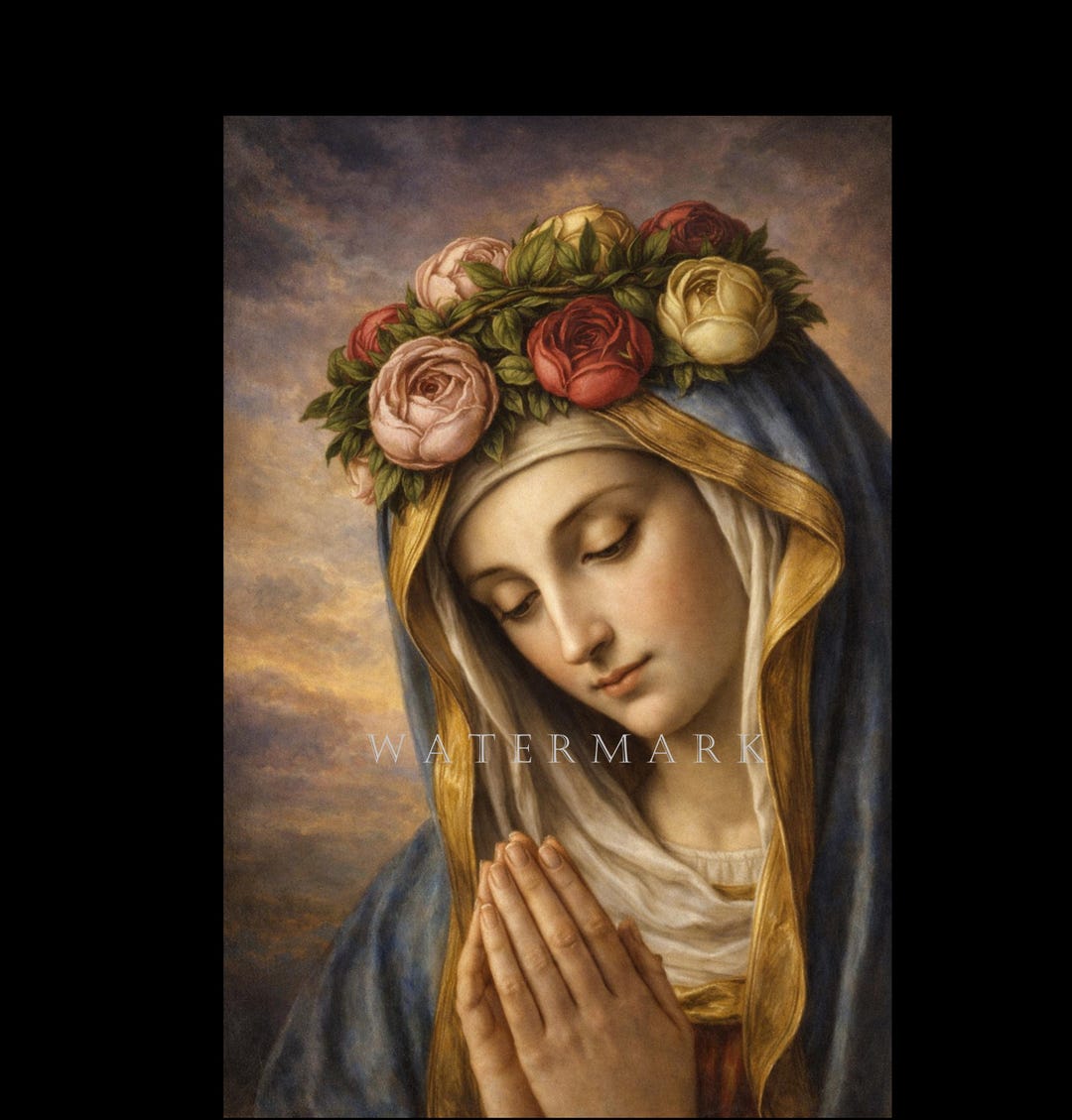 The Most Blessed Virgin Mary - Custom Digital Oil Painting DIGITAL ...