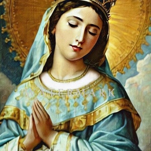 The Most Blessed Virgin Mary - Queen of Heaven Custom Digital Oil Painting DIGITAL DOWNLOAD