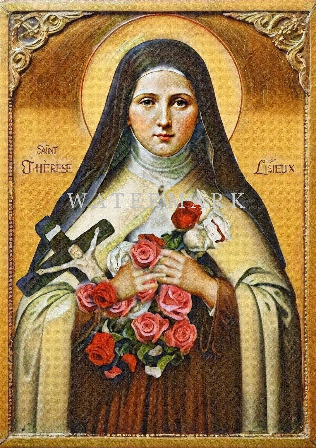 St. Therese of Lisieux the Little Flower Icon - Custom Digital Oil ...