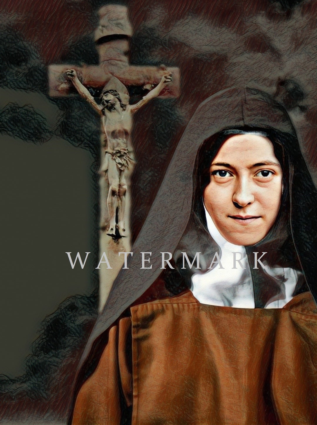 St. Therese of Lisieux the Little Flower Custom Digital Oil Painting ...