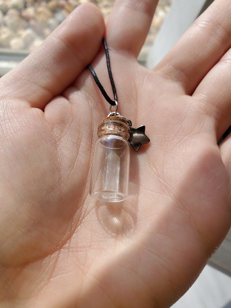 Mini Clear Quartz Bottle Pendant