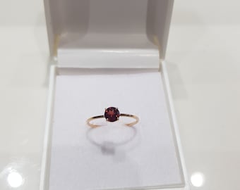 Garnet Ring / 10k Gold Garnet Ring / January Birthstone Ring / Dainty Garnet Ring / Stackable Garnet Ring / Ring For Her / Gift For Her