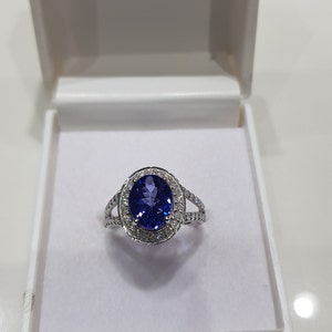 Tanzanite Ring / 14k Gold Tanzanite Ring / Diamond Tanzanite Ring / December Birthstone Ring /  Engagement Ring / Promise Ring / Her Ring