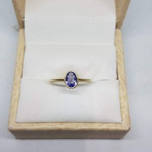 Tanzanite Ring / 14k Gold Tanzanite Ring / December Birthstone Ring / Dainty Tanzanite Ring / Stackable Tanzanite Ring / Ring For Her