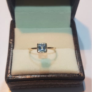 Aquamarine Ring / 14k Gold Aquamarine Ring / March Birthstone Ring / Dainty Aquamarine Ring / Stackable Aquamarine Ring / Ring For Her