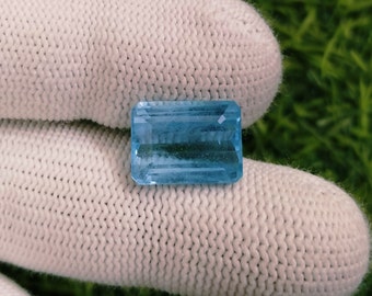 Natural Gemstone Blue Topaz Aquamarine Santa Maria Natural Topaz Loose Gemstone Topaz Ring Topaz Pendant Jewelry Making 14x10x7mm 11.65 cts