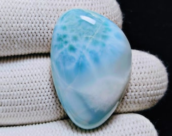 Cabochon Larimar, Pietra preziosa Larimar, Larimar sciolto, Cristallo Larimar, Pietra curativa, Larimar domenicano, Pietra Larimar, 32x22x8mm, 53,55 ct