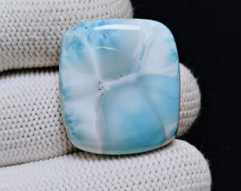 Larimar Cabochon, Larimar Gemstone, Loose Larimar, Larimar Crystal, Healing Stone, Larimar Dominican, Larimar Stone, 25x24x6mm, 38.15cts