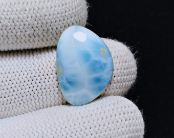 Larimar domenicano, Pietra preziosa Larimar, Larimar sciolto, Cristallo Larimar, Pietra curativa, Cabochon Larimar, Pietra Larimar, 20x14x4mm, 11,50 ct