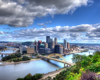 Photograph , print, Skyline of Pittsburgh PA from Mt Washington #315