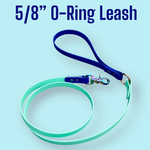 5/8" O Ring Leash | Biothane Dog Leash | 5/8 Inch | Vegan Leather