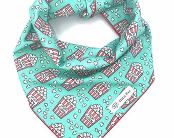 Snoopy with Popcorn Slip Through Collar No Tie Pet Bandana