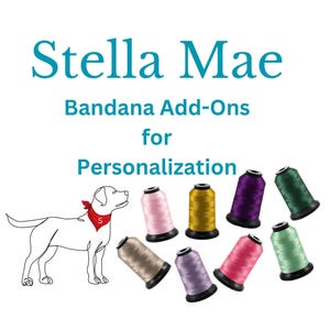 Bandana Add Ons for Personalization, Personalized Dog Gifts, Monogramed Dog Bandana, Personalized Tie On Dog Bandana, Custom Dog Bandana