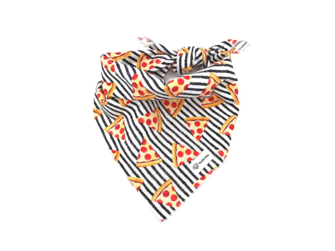 Pizza Party Dog Bandana, Food Dog Bandanas, Fun Dog Bandana, Dog Gift
