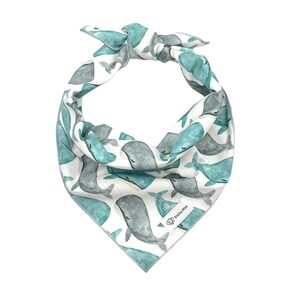 Whales Dog Bandana, Nautical Dog Bandana, Ocean Life Dog Bandana, Jonah Whale Bandana, Personalized, Tie On Dog Bandana, Dog Collar Bandana