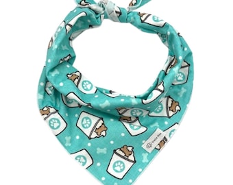Puppuccino Dog Bandana: Coffee Pet Accessory, Puppuccino Pet Bandana