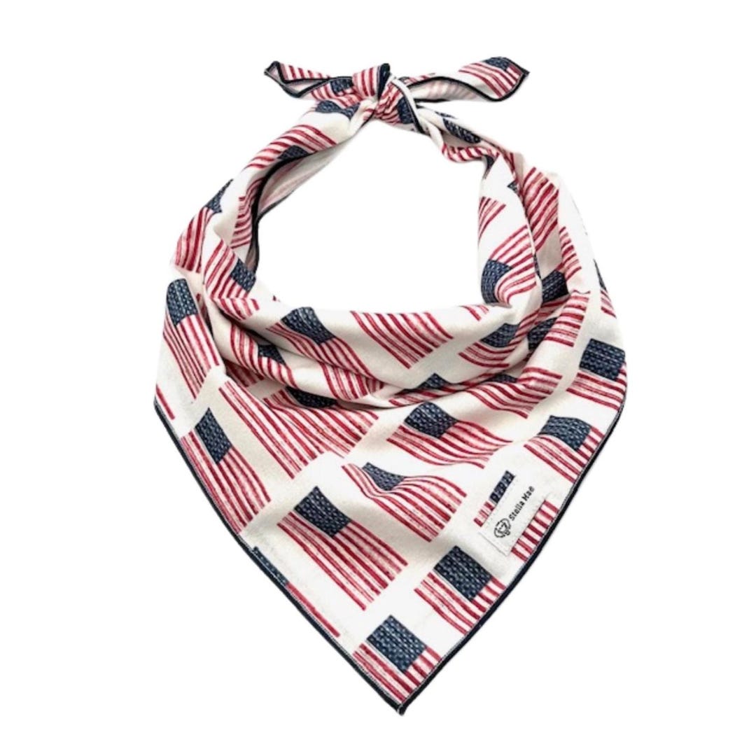 USA Flag Dog Bandana: July 4th, Memorial Day, Pet Neckwear, Dog Collar ...