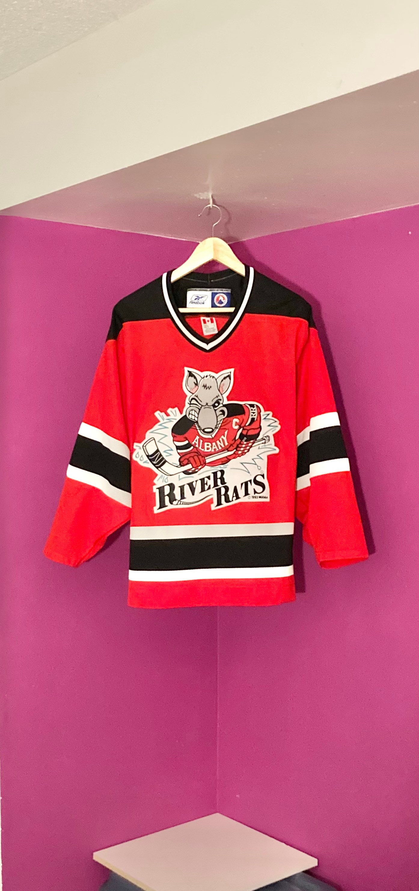 Albany River Rats 1990s Red Jersey (Blank) Adult Small