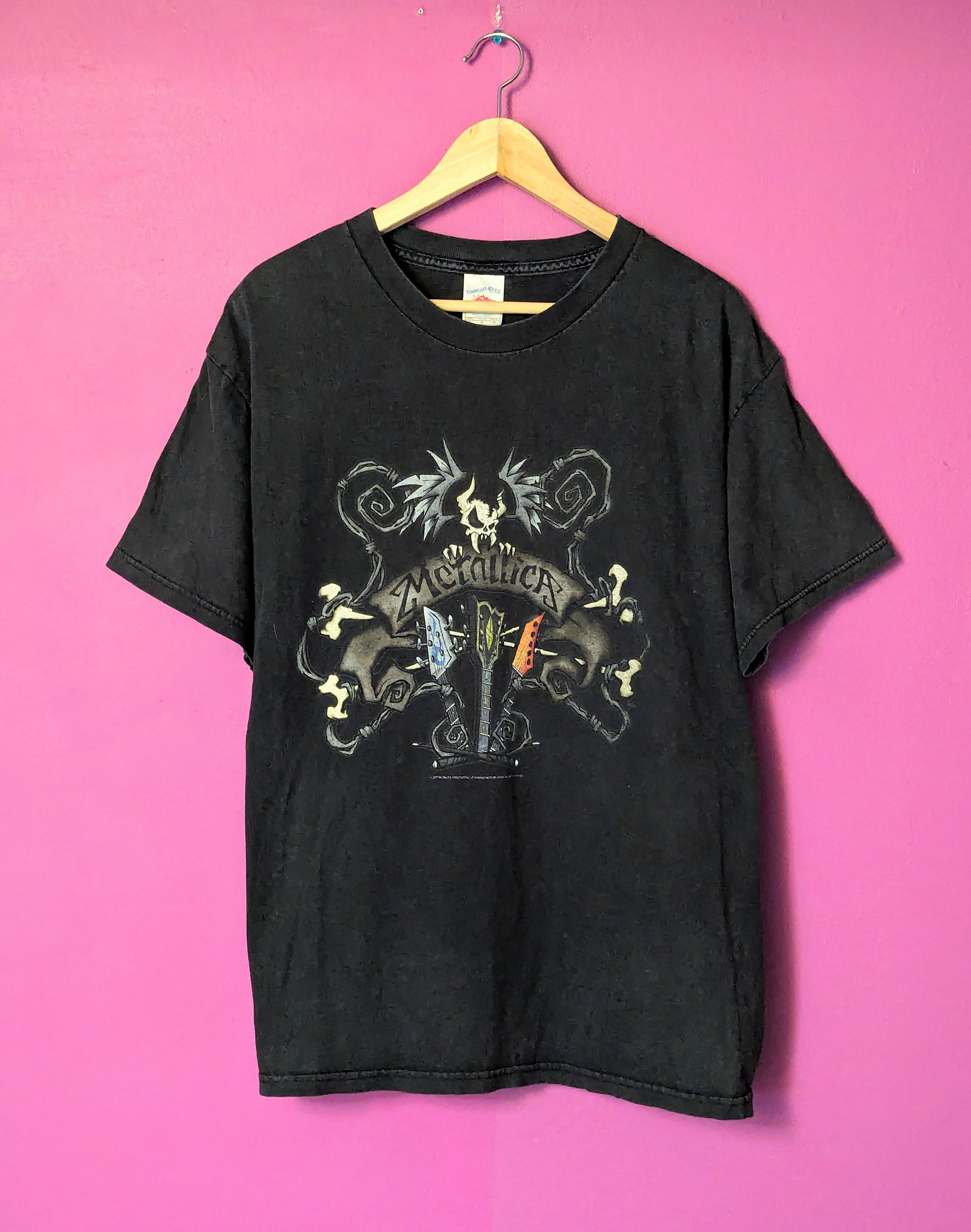 T-shirt Metallica Vintage 1993 - Noir, Manches Courtes, Taille XL - Occasion Très Bon état
