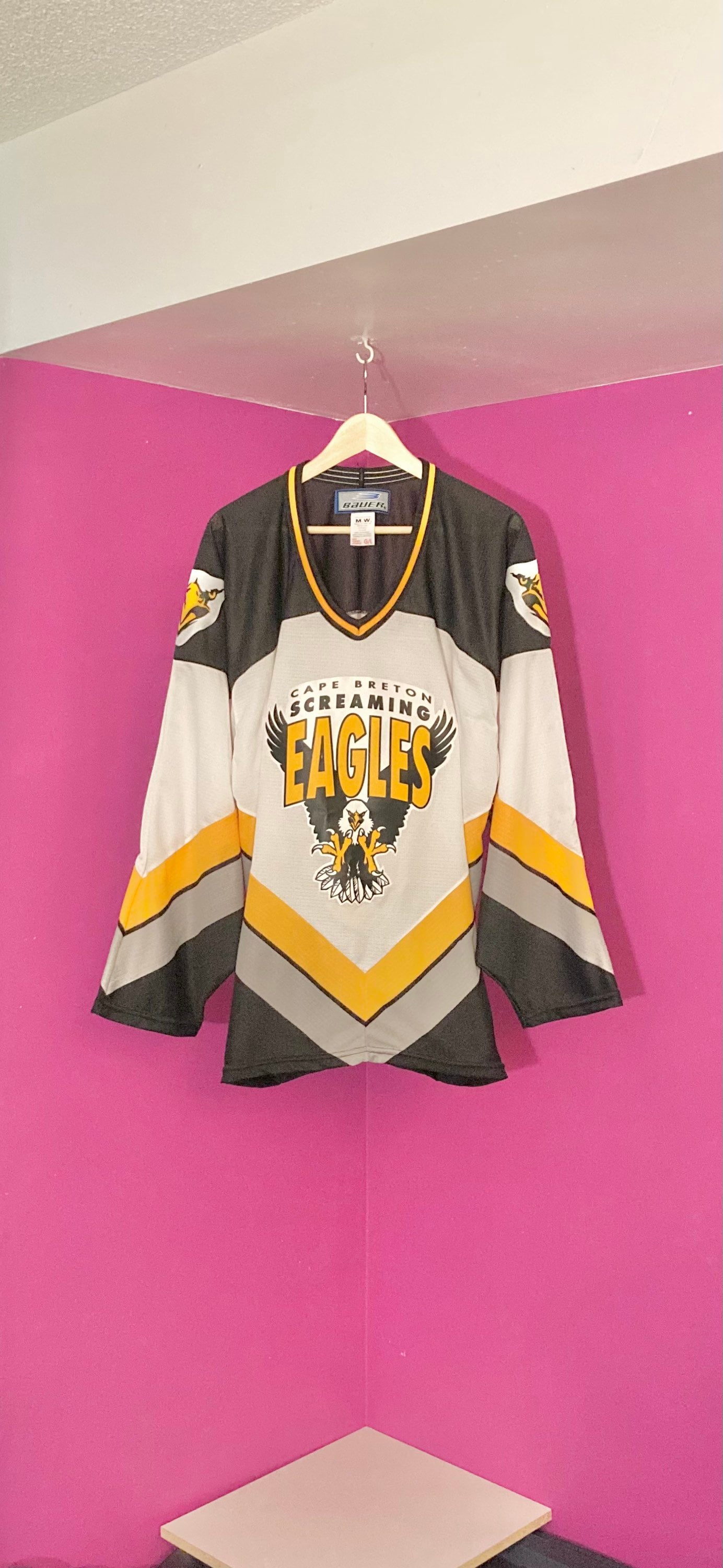 L/G Cape Breton Screaming Eagles Vintage Bauer White Jersey - España