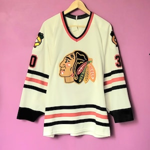 L/G Ed Belfour Chicago Blackhawks Jersey CCM Maska