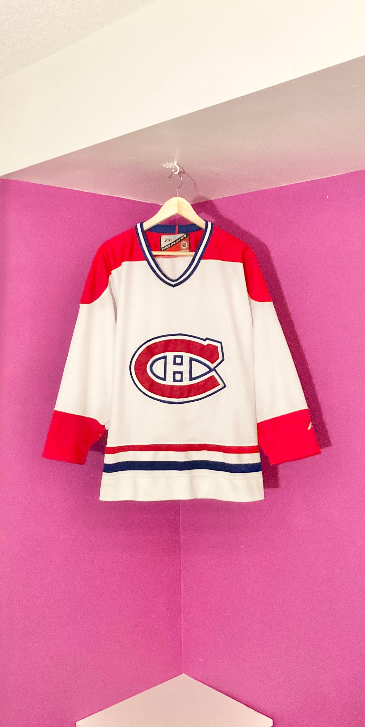 Montreal Canadiens White Hockey Jersey Adult Medium NHL Maska