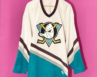 Vintage 90's DEADSTOCK Anaheim Mighty Ducks Jersey Made in 