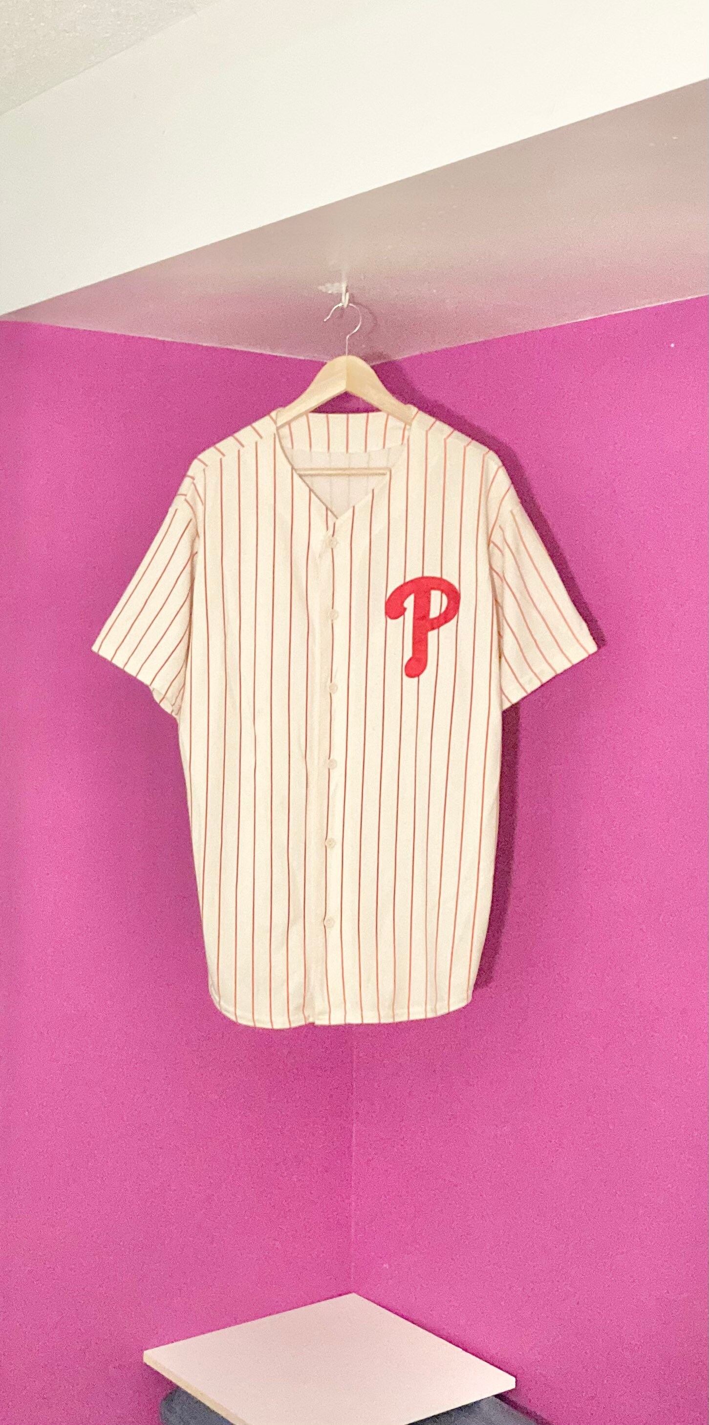 VTG Philadelphia Phillies Mens USA Made MLB Baseball Sewn #6 Jersey Size XL