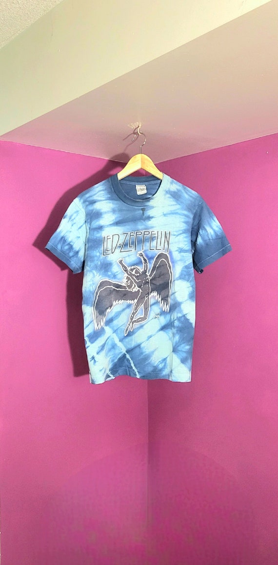 Vintage 90s Led Zeppelin Backstage Pass Rock Band Tie-dye T-shirt