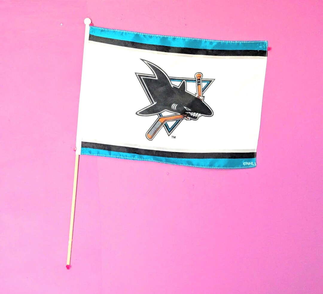 San Jose Sharks Vintage 90s NHL Hockey Small Flag - Etsy