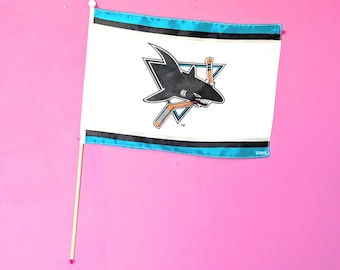 San Jose Sharks Vintage 90s NHL Hockey Small Flag - Etsy