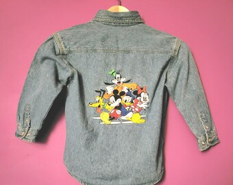 Youth XS/TP Disney Vintage Button-Up Denim Top