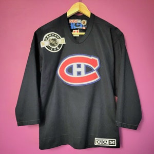 Youth L/XL Montreal Canadiens Vintage Navy Blue Practice Jersey