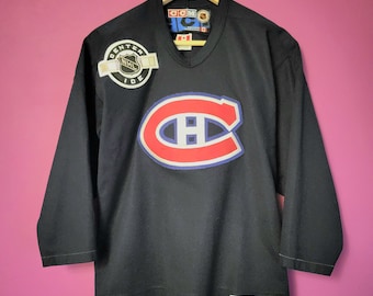 Youth L/XL Montreal Canadiens Vintage Navy Blue Practice Jersey