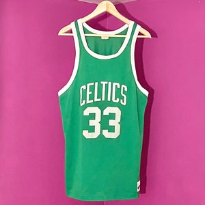 M & N NBA HARDWOOD CLASSIC LARRY BIRD #33 GREEN/GOLD JERSEY — Hats N Stuff