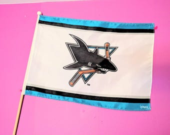 San Jose Sharks Vintage 90s NHL Hockey Small Flag - Etsy