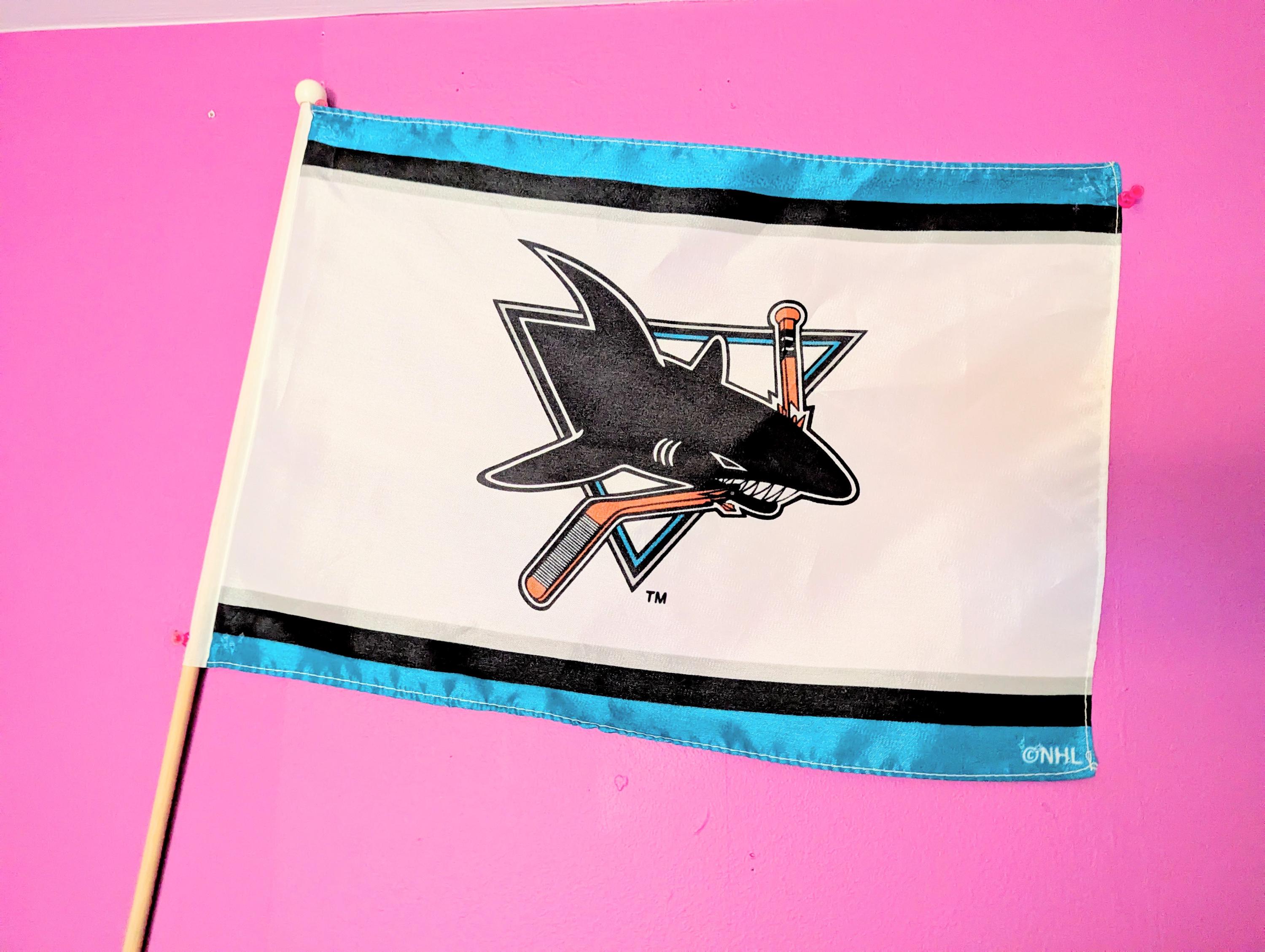 San Jose Sharks Vintage 90s NHL Hockey Small Flag - Etsy