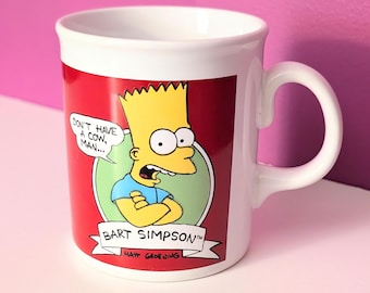 Bart Simpson Vintage 90s English Cartoon The Simpsons Coffee Mug