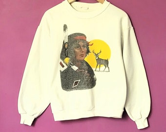 North American Indigenous-Inspired Crewneck Sweatshirt