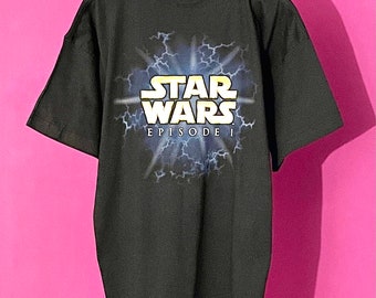 Vintage 1999 Star Wars Episode 1 All Over Print Tie Dye Promo T