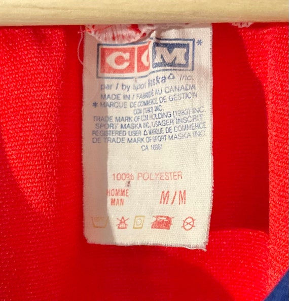 Maillot De Hockey Vintage CCM Maska Canadiens De Montréal - Taille L - Rouge - Occasion NHL