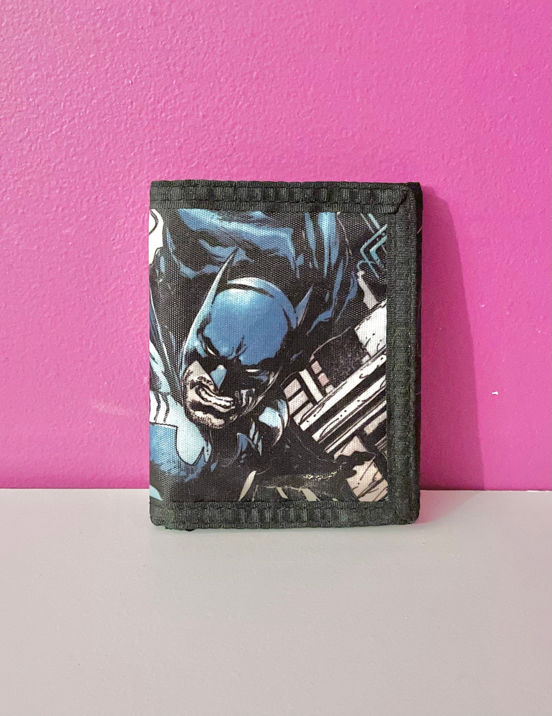 Batman Vintage Velcro Wallet Etsy