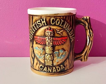 British Columbia Totem Pole Vintage Mug