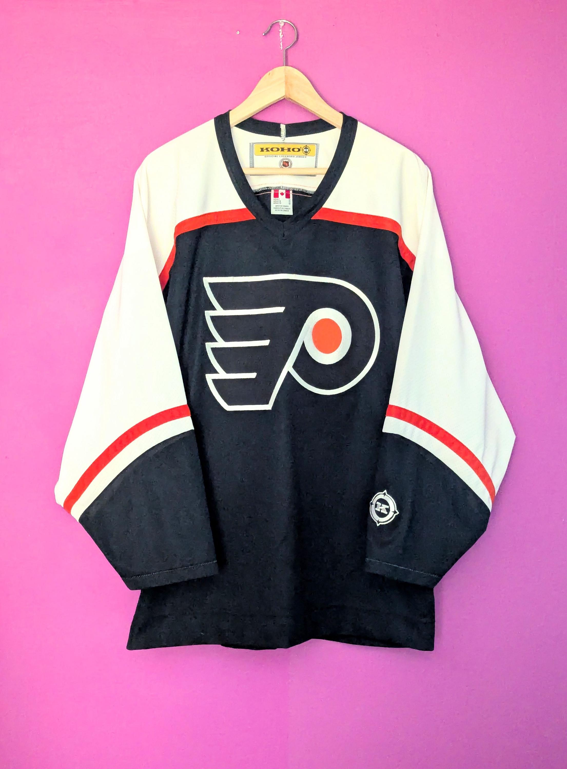 Maillot Vintage Philadelphia Flyers CCM L/XL - Gardien De But Années 90, Authentique Licence NHL, Occasion
